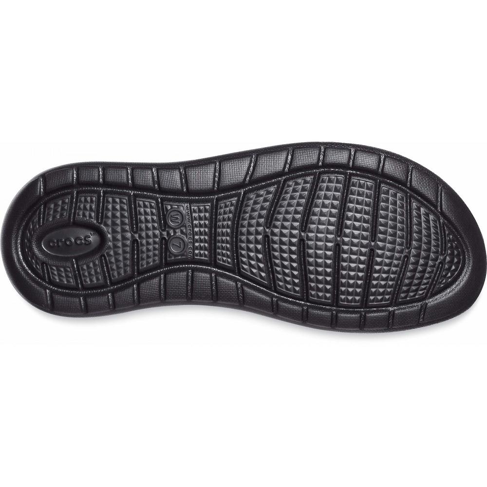 Black Women's Crocs LiteRide™ Stretch Sandals | NZ 0497EBCX